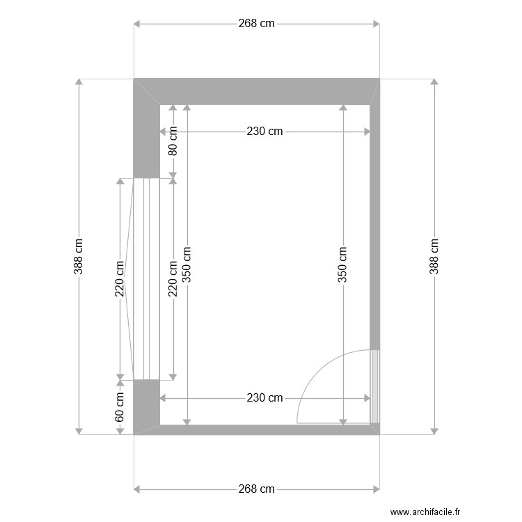 Cuisine Thib. Plan de 1 pièce et 8 m2