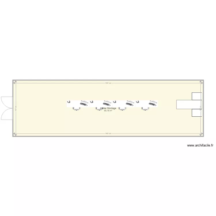 Atelier de montage. Plan de 