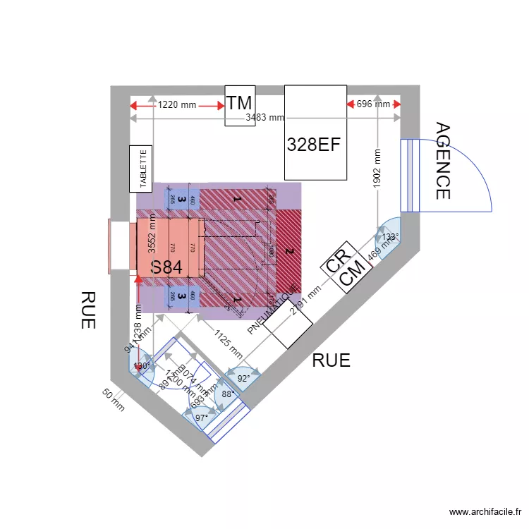 PLAN DE MASSE PROJET AIX EN PROVENCE OUEST S84. Plan de 