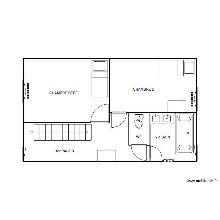 1er ETAGE WAMBRECHIES MEUBLES. Plan de 0 pièce et 0 m2