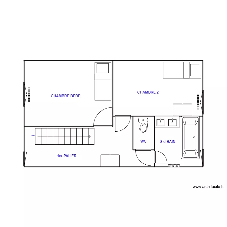 1er ETAGE WAMBRECHIES MEUBLES. Plan de 1er ETAGE WAMBRECHIES MEUBLES. Plan de