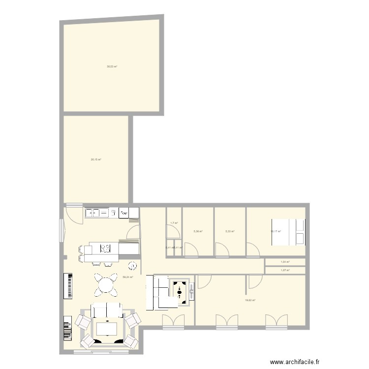 Maison rt2. Plan de 12 pièces et 155 m2