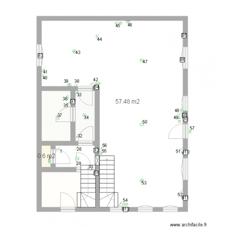 schneider sylvain logement 1 RdC Eclairage. Plan de 0 pièce et 0 m2