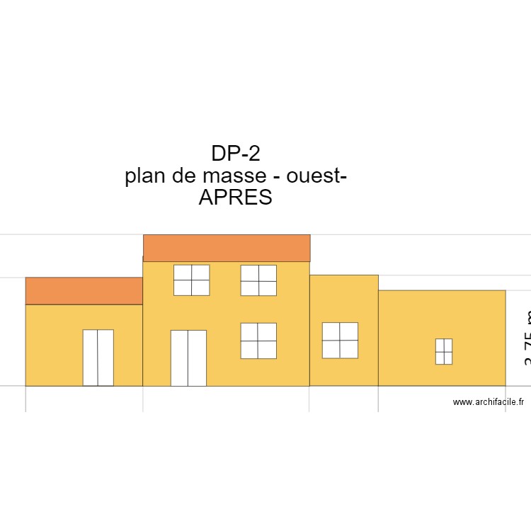 plan de masse- Apres rehaussement. Plan de 0 pièce et 0 m2