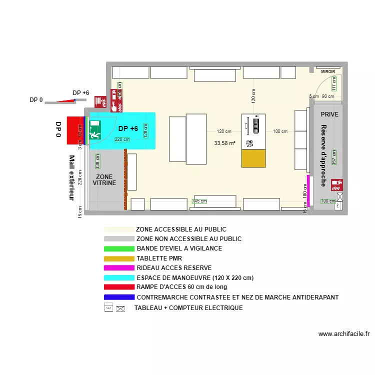 BENSON & CHERRY apr&egrave;s travaux + plan de coupe. Plan de 