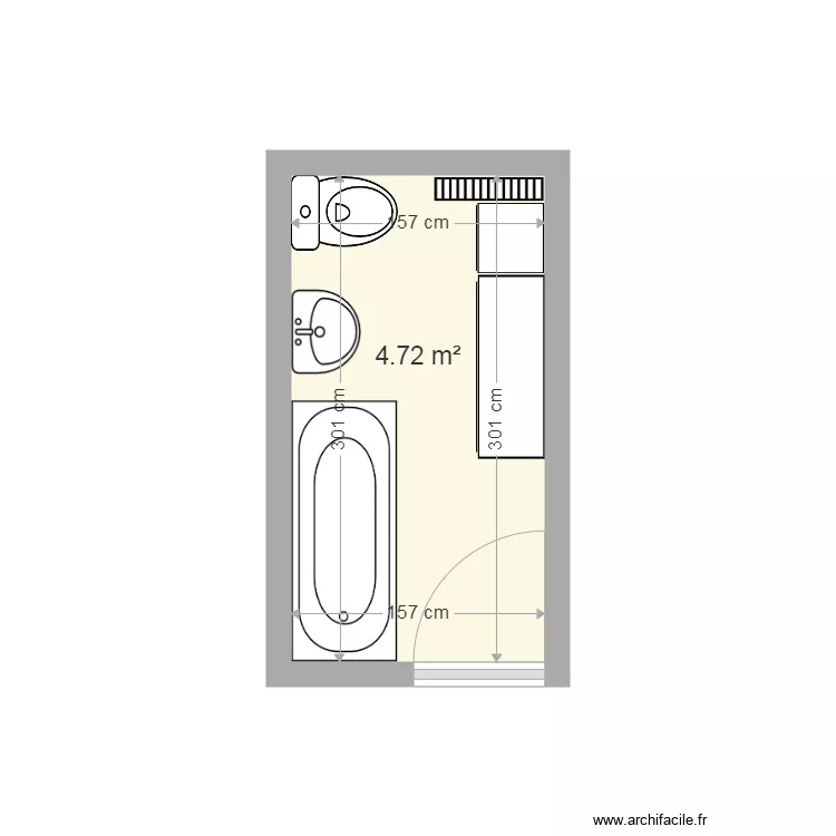SDB existante Arnould. Plan de 