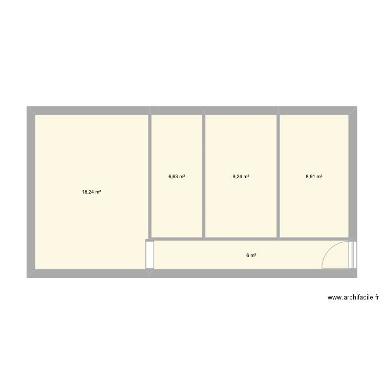 Meg 1. Plan de 5 pièces et 49 m2