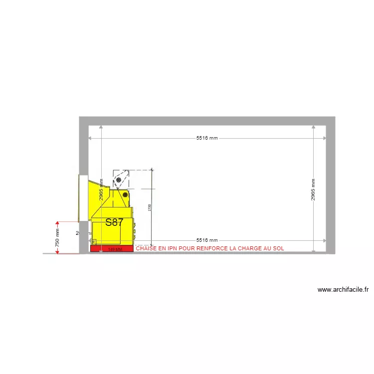 COUPE PROJET PLAN DE CUQUES S87. Plan de 