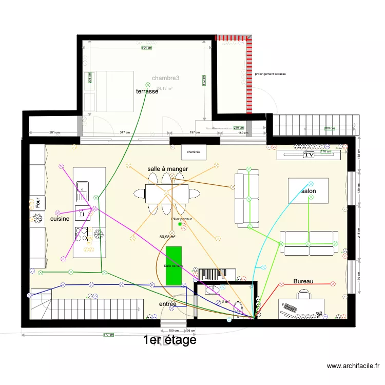 The One luminaire. Plan de The One luminaire. Plan de