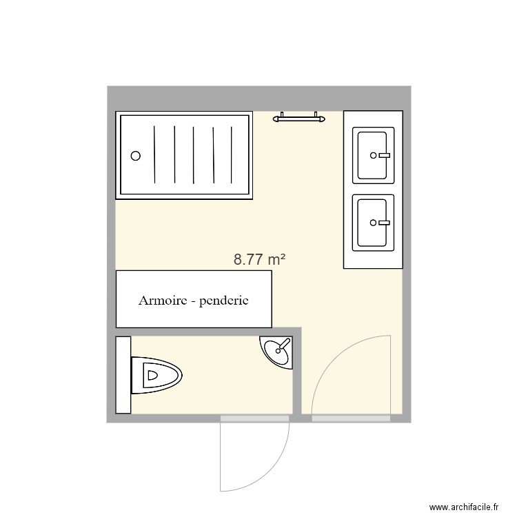 Salle de Bain RdC 2. Plan de 0 pièce et 0 m2