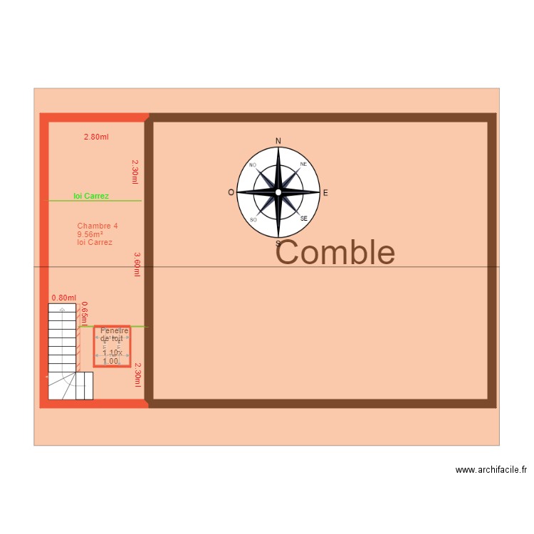 Mederic projet etage. Plan de 0 pièce et 0 m2