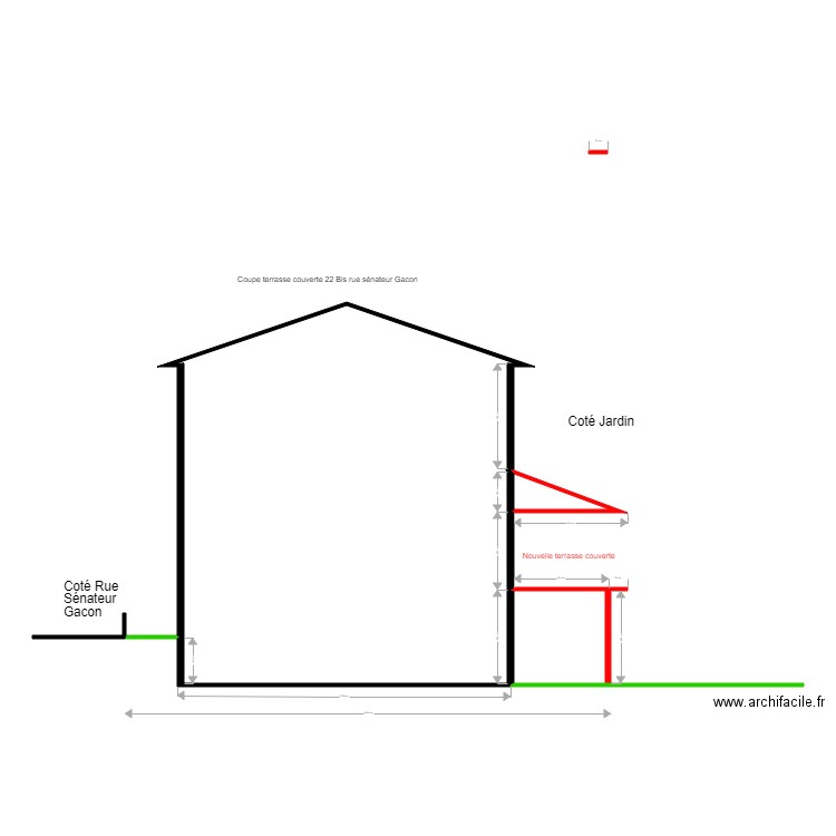 PCMI 3  Plan en coupe maison. Plan de 0 pièce et 0 m2