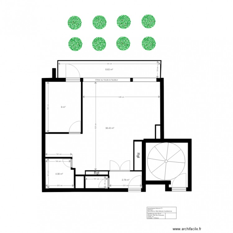 Apt témoin zoning 2. Plan de 0 pièce et 0 m2