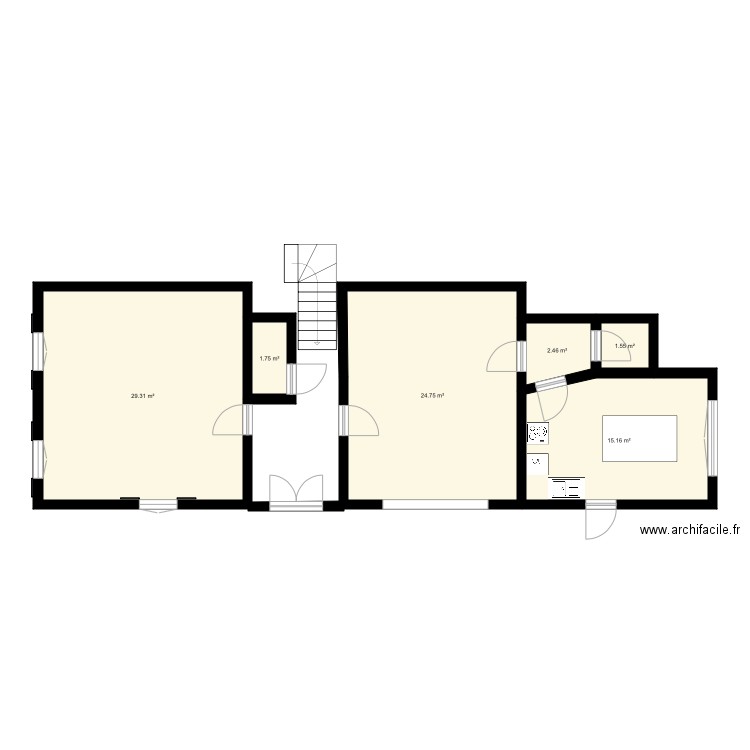 COARRAZE RDC MAISON PRINCIPALE 2. Plan de 0 pièce et 0 m2