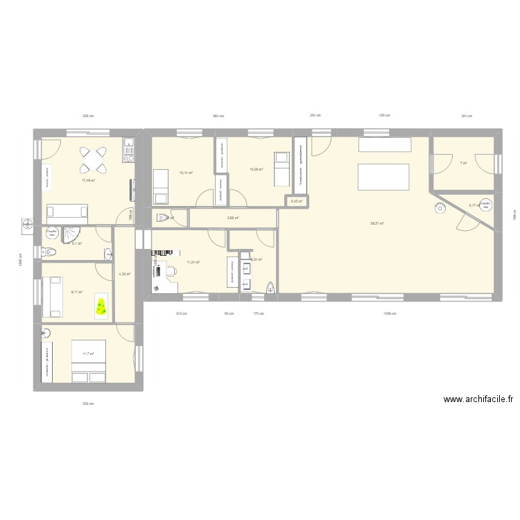 Maison. Plan de 0 pièce et 0 m2