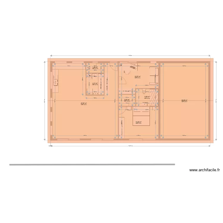 Maison 1. Plan de 