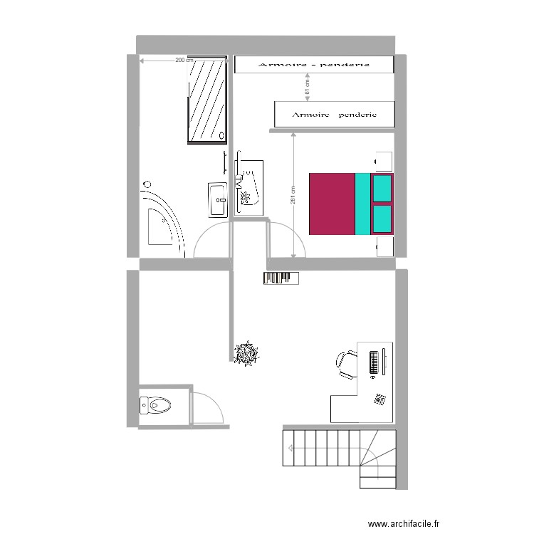 plan etage. Plan de 0 pièce et 0 m2