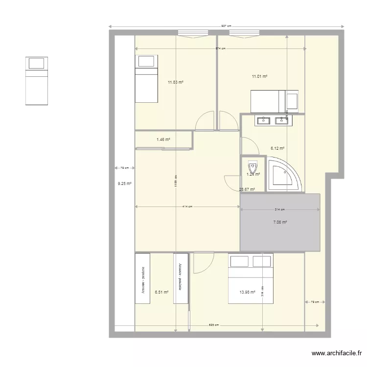 etage maison. Plan de 