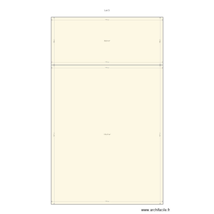Plan hangar - Lot 3. Plan de 0 pièce et 0 m2