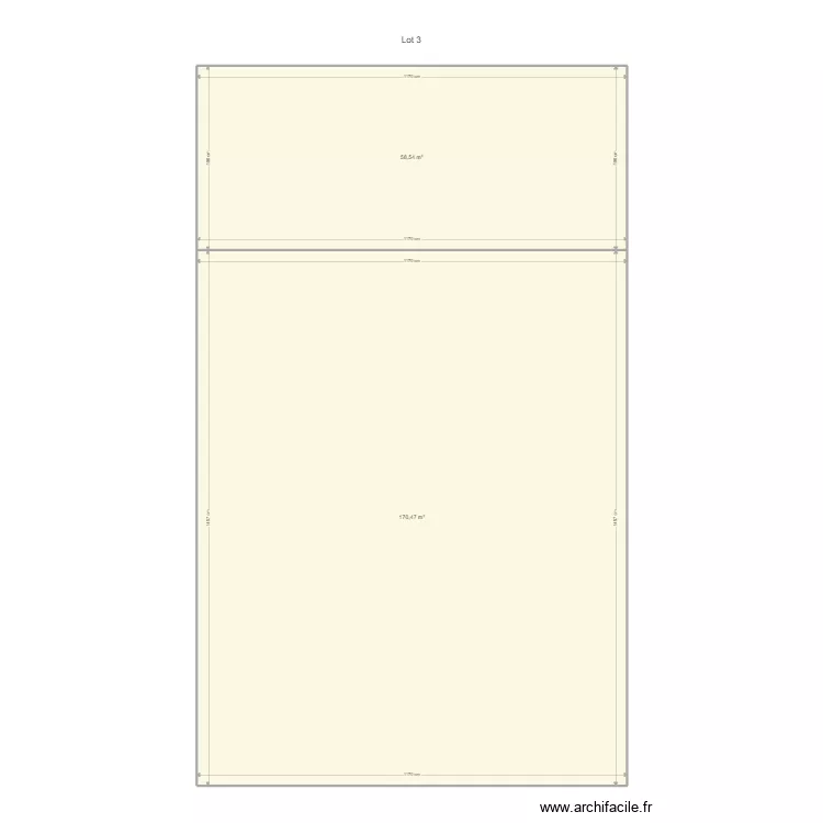 Plan hangar - Lot 3. Plan de 