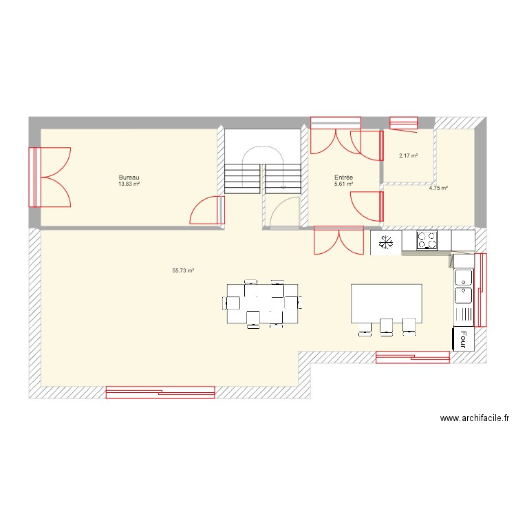 Essai cuisine 2. Plan de 0 pièce et 0 m2