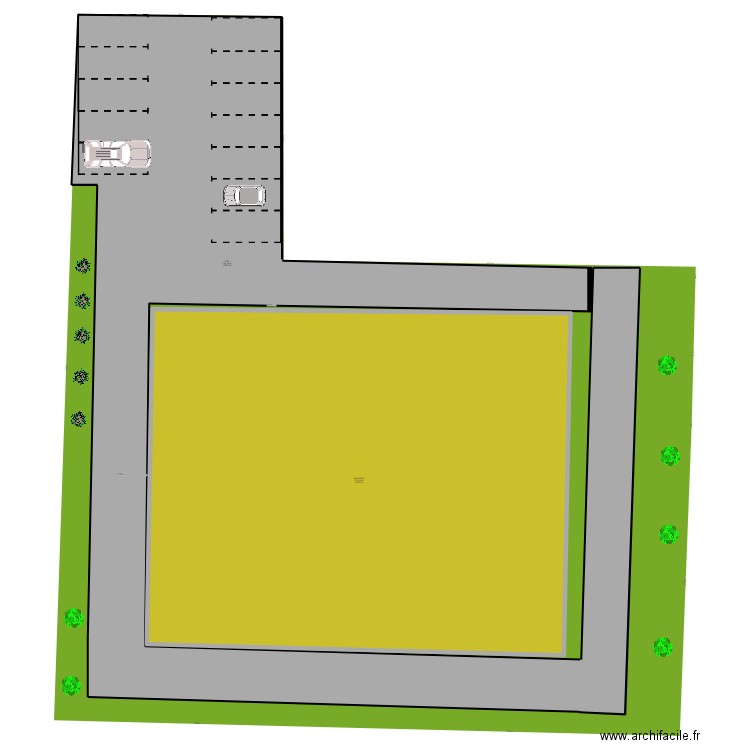 terrain bp 645 . Plan de 2 pièces et 1438 m2