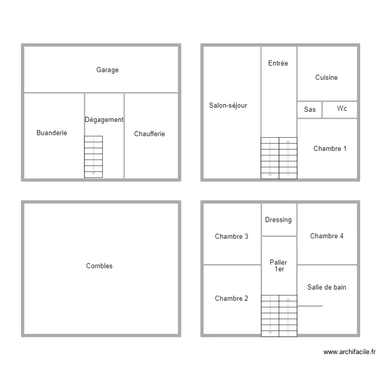 ERGUE GABERIC LE BEC. Plan de 