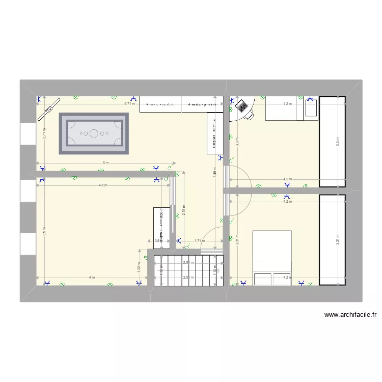 grenier croisette elec. Plan de 