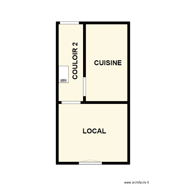 POIROT SS. Plan de 3 pièces et 18 m2