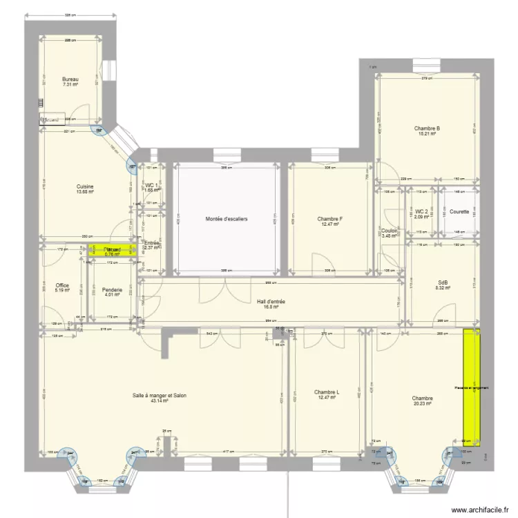 Appartement WR 5 essai. Plan de 