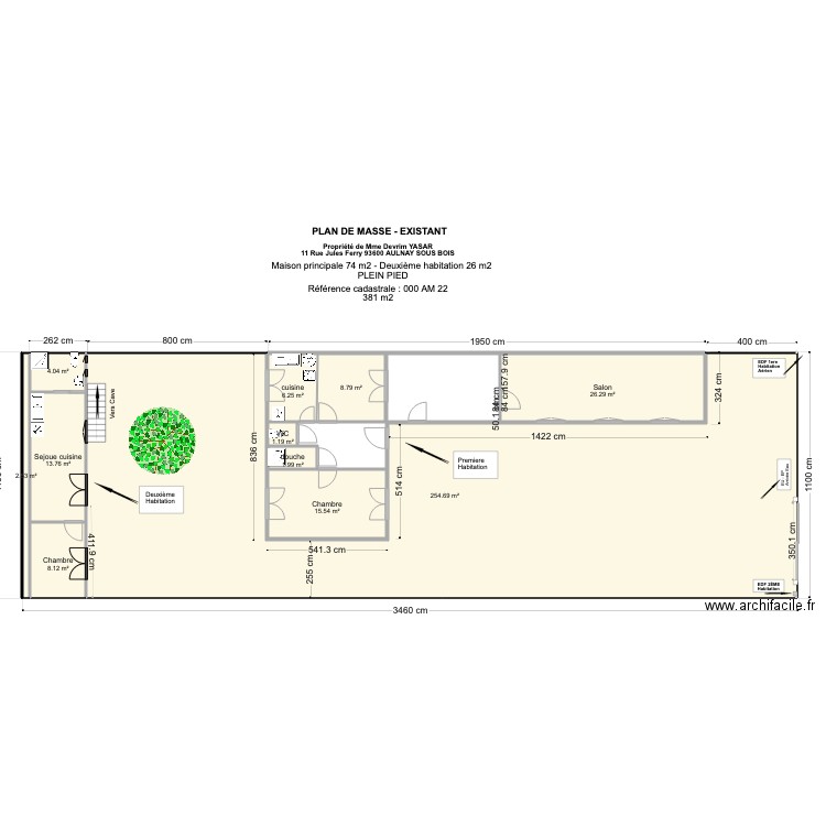 PLAN MASSE JULES FERRY EXISTANT 02 2021. Plan de 0 pièce et 0 m2