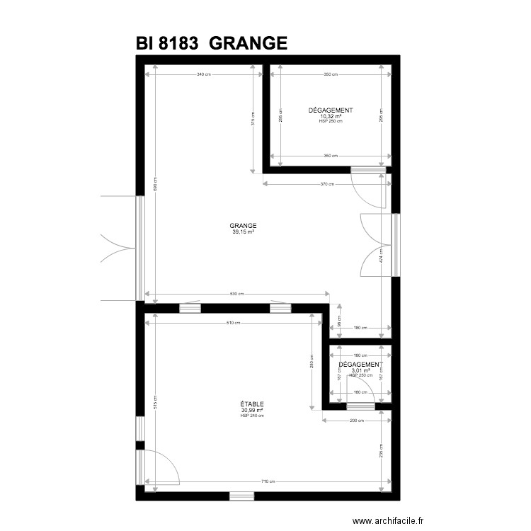 PLANS BI 8381. Plan de 44 pièces et 414 m2