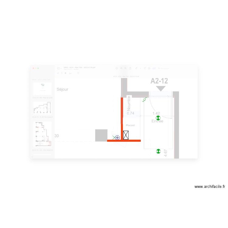 Hall d'entrée TMA 1. Plan de 0 pièce et 0 m2