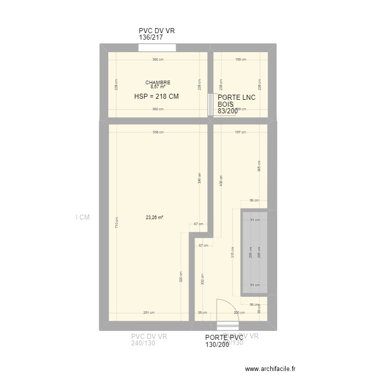 DRAOUI Mohamed. Plan de 17 pièces et 130 m2