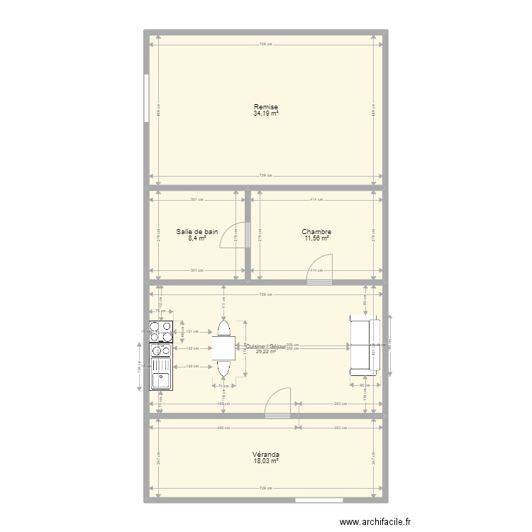 THYRION. Plan de 5 pièces et 101 m2