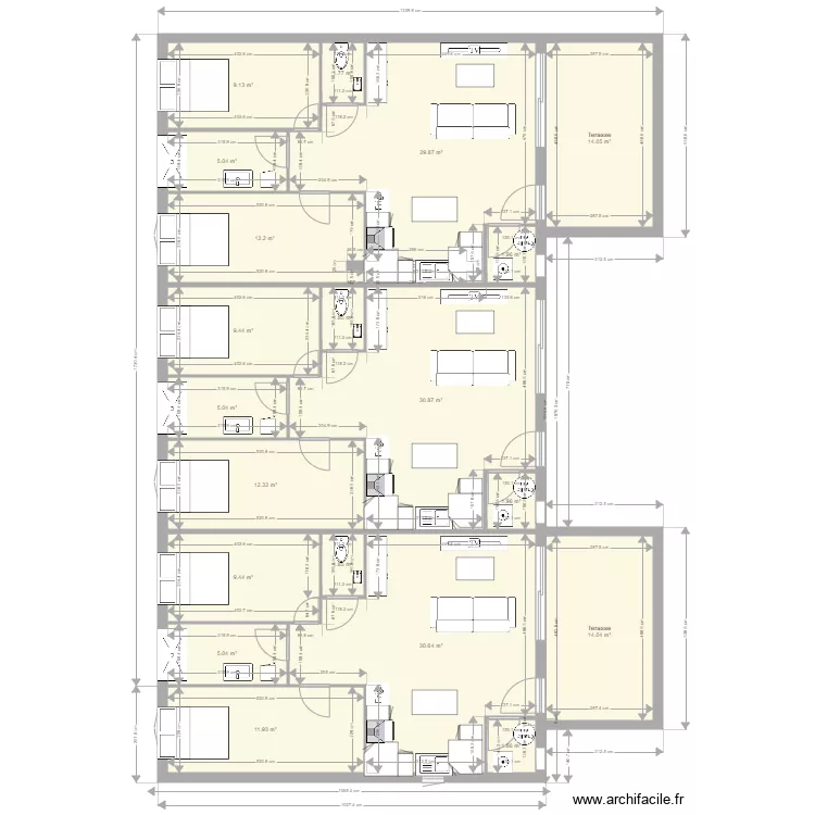 plan maison 3 60m2 avec balcon. Plan de plan maison 3 60m2 avec balcon. Plan de