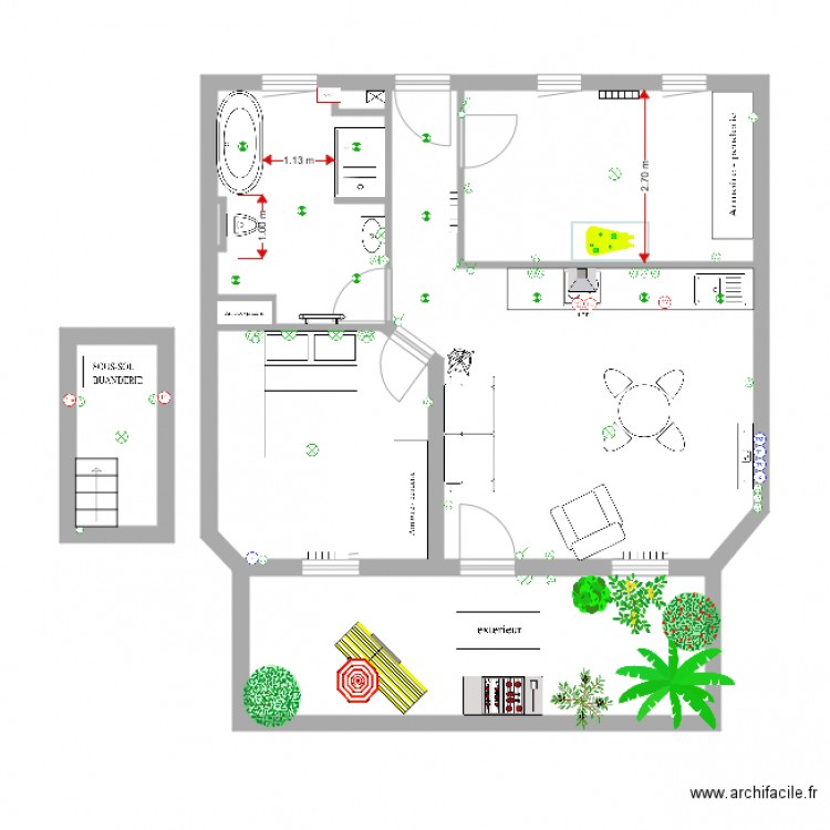 projet Charlotte Rivolet implantation elec. Plan de 0 pièce et 0 m2