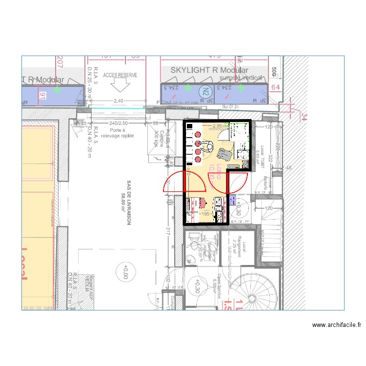 Lyon Bellecombe. Plan de 1 pièce et 11 m2