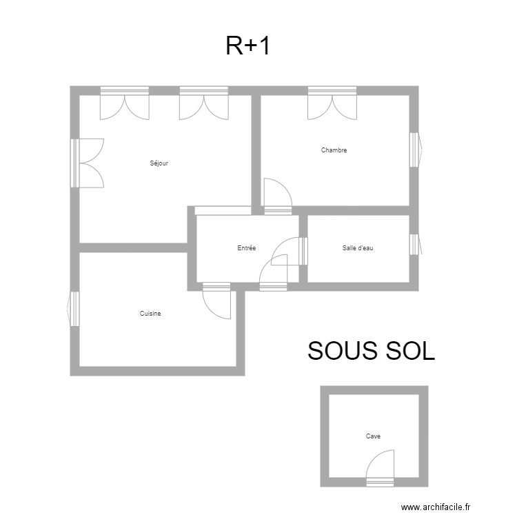 350601147. Plan de 6 pièces et 63 m2