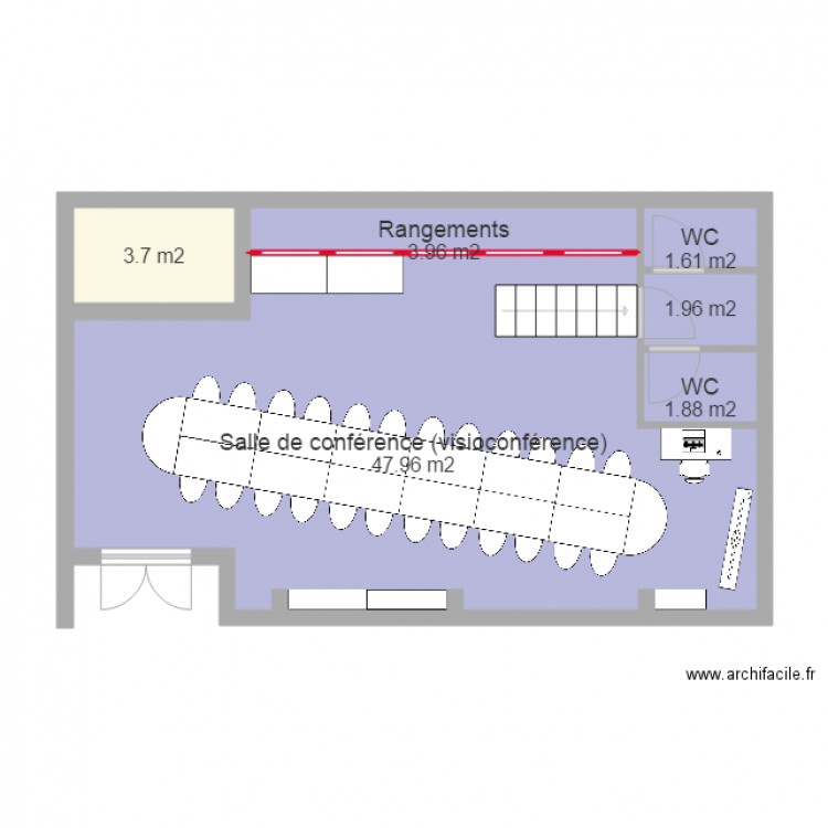 Salle de conférence. Plan de 0 pièce et 0 m2