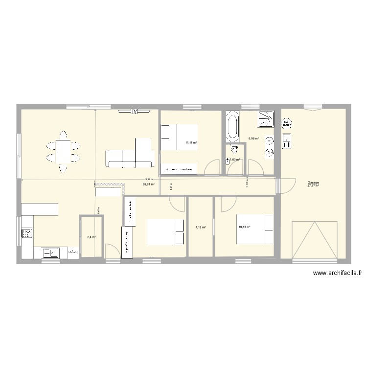 Maison 109 m2 30 12 21. Plan de 8 pièces et 173 m2