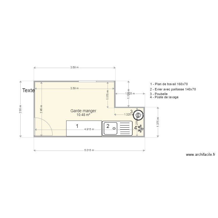 Garde manger. Plan de 0 pièce et 0 m2