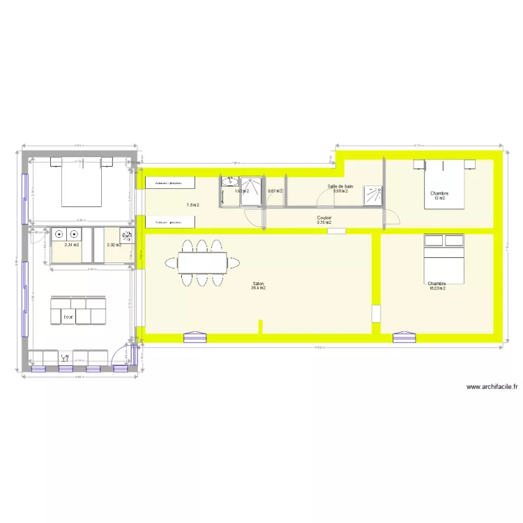 Extension version Prestaire. Plan de 