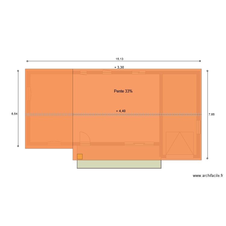 plan toiture. Plan de 0 pièce et 0 m2