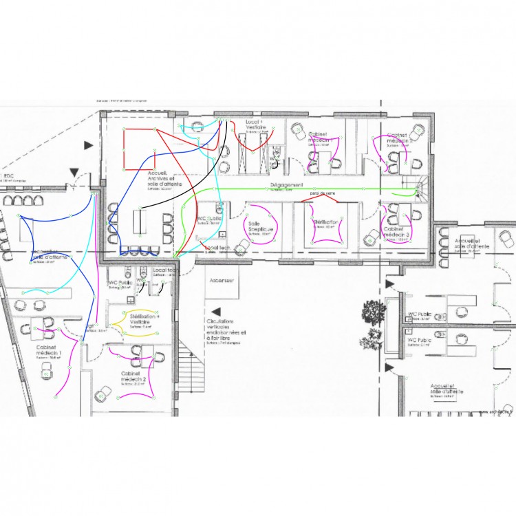 marthan eclairage rdc. Plan de 0 pièce et 0 m2