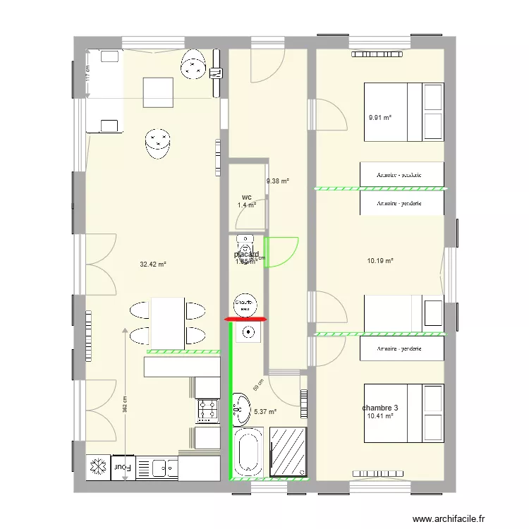 appart arlac xuxen azkena. Plan de 