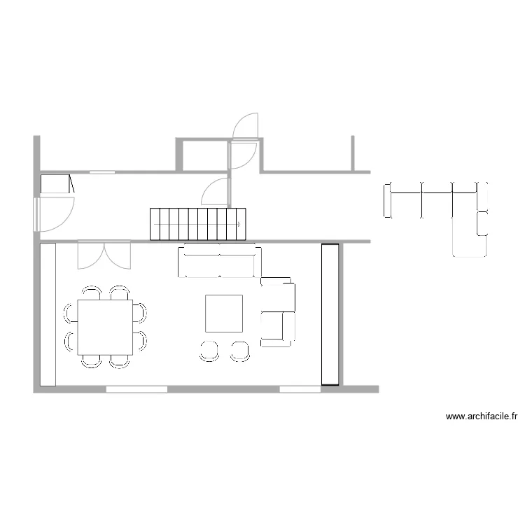 Salon Salle &agrave; manger 1. Plan de 