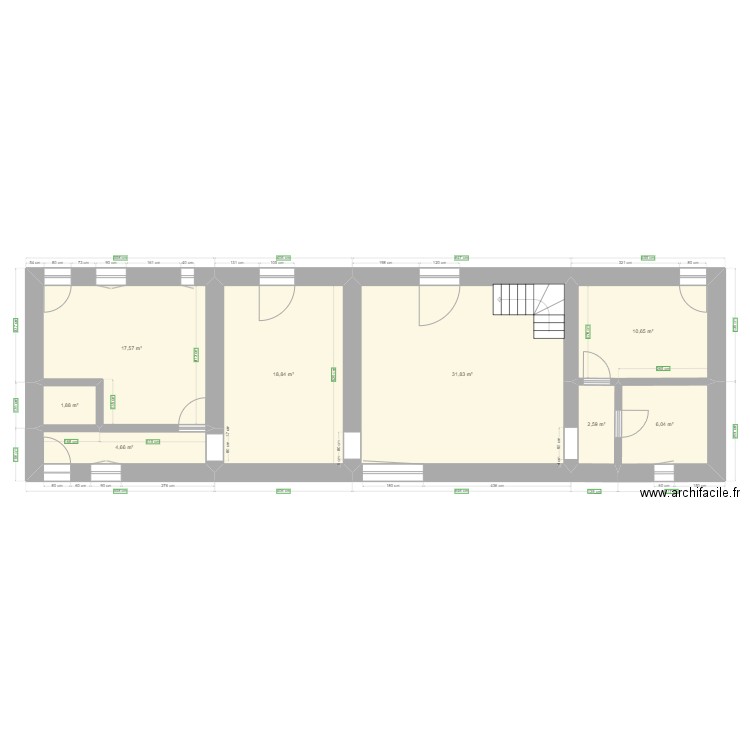 maison frossay. Plan de 8 pièces et 94 m2