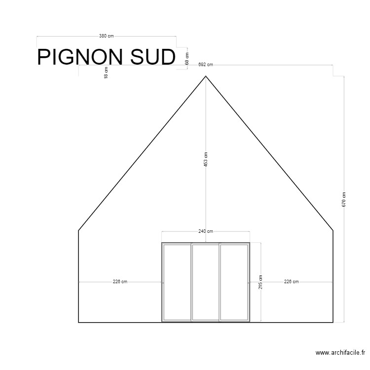 PIGNON SUD. Plan de 0 pièce et 0 m2