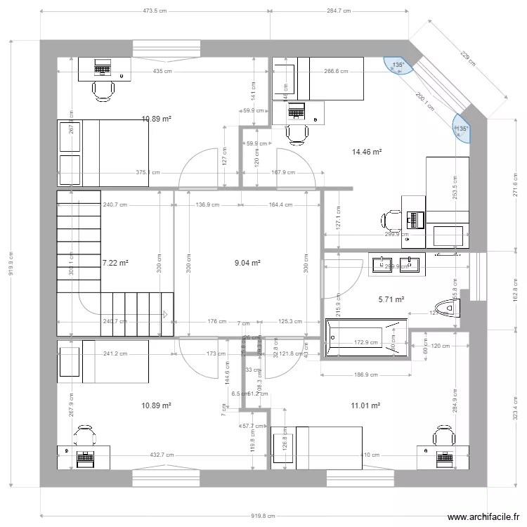 2etage. Plan de 